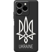 Чорний чохол BoxFace Ulefone Note 20 Pro Тризуб монограмма ukraine