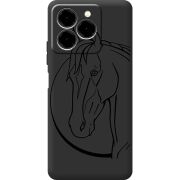 Чорний чохол BoxFace Ulefone Note 20 Pro Horse