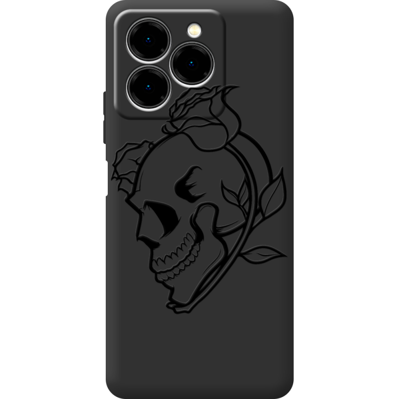 Чорний чохол BoxFace Ulefone Note 20 Pro Skull and Roses