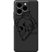 Чорний чохол BoxFace Ulefone Note 20 Pro Skull and Roses