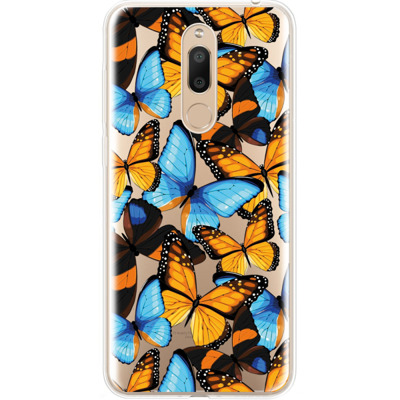 Прозрачный чехол Uprint Meizu M6T Butterfly Morpho