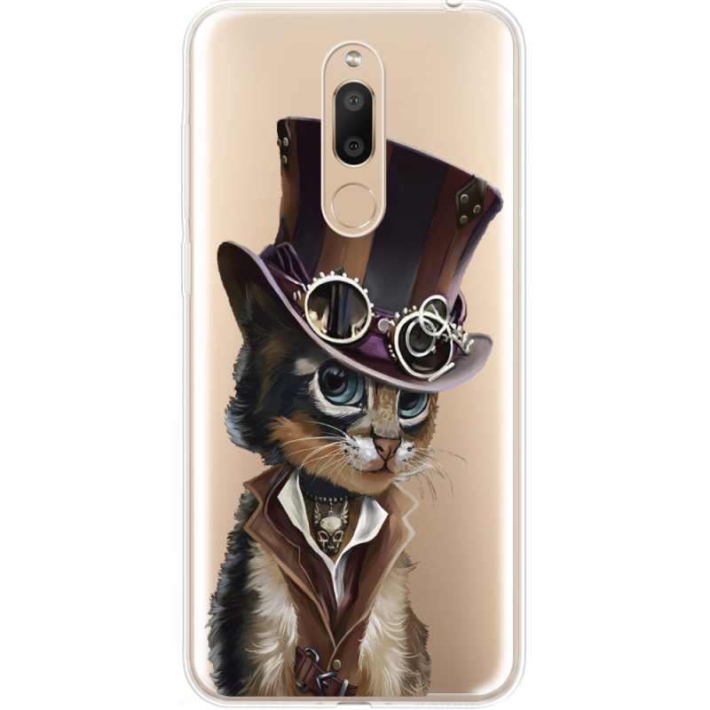 Прозрачный чехол Uprint Meizu M6T Steampunk Cat