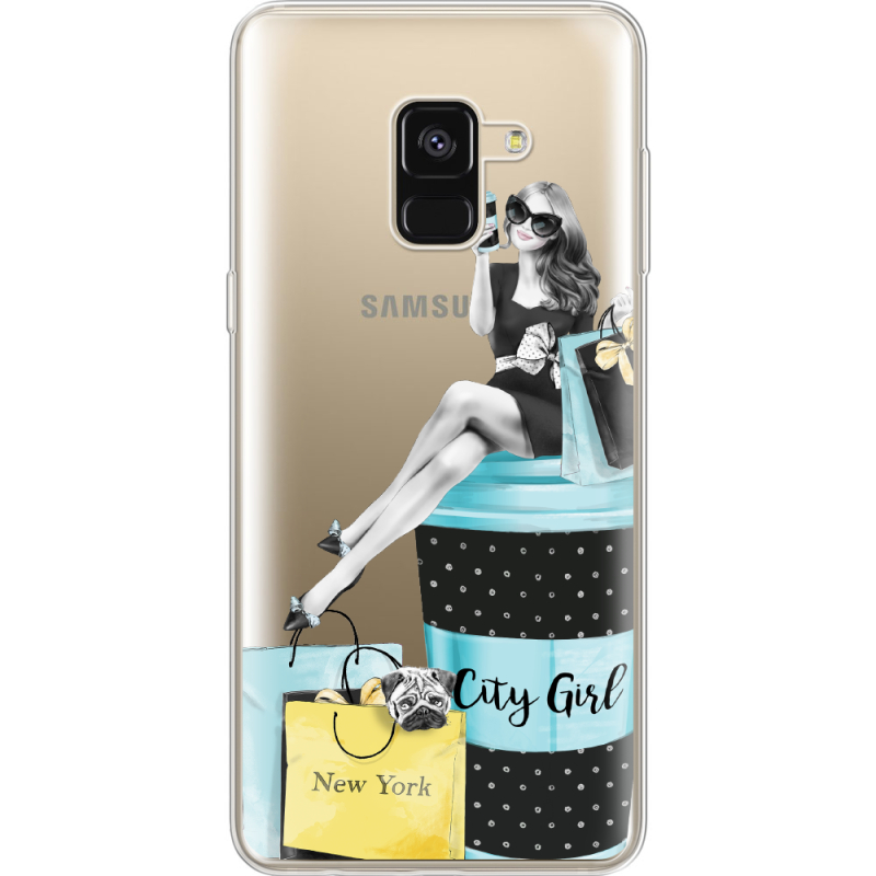 Прозрачный чехол Uprint Samsung A530 Galaxy A8 (2018) City Girl