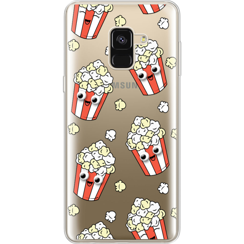 Прозрачный чехол Uprint Samsung A530 Galaxy A8 (2018) с 3D-глазками Popcorn