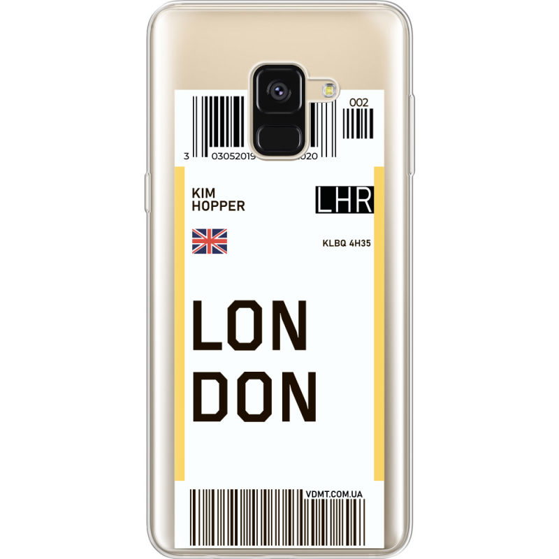 Прозрачный чехол Uprint Samsung A530 Galaxy A8 (2018) Ticket London