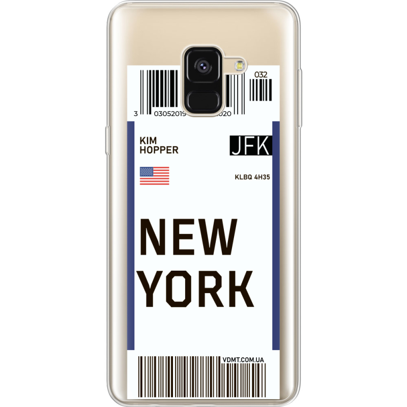Прозрачный чехол Uprint Samsung A530 Galaxy A8 (2018) Ticket New York