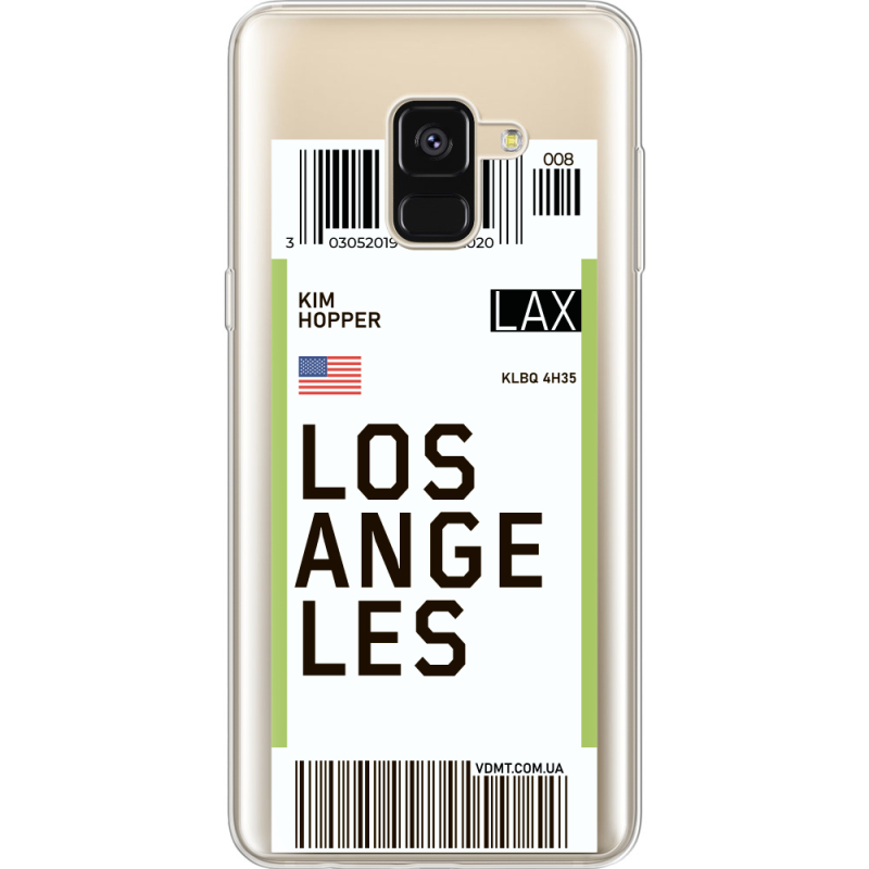 Прозрачный чехол Uprint Samsung A530 Galaxy A8 (2018) Ticket Los Angeles