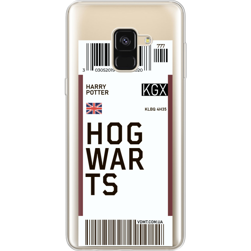 Прозрачный чехол Uprint Samsung A530 Galaxy A8 (2018) Ticket Hogwarts