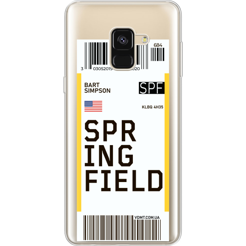 Прозрачный чехол Uprint Samsung A530 Galaxy A8 (2018) Ticket Springfield