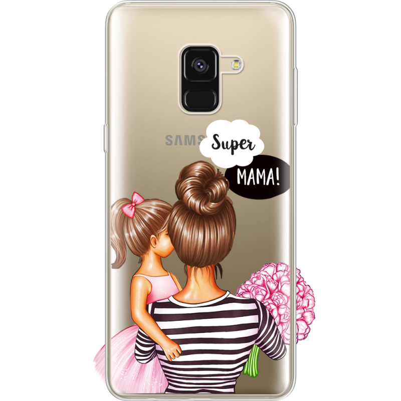 Прозрачный чехол Uprint Samsung A530 Galaxy A8 (2018) Super Mama and Daughter