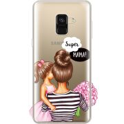 Прозрачный чехол Uprint Samsung A530 Galaxy A8 (2018) Super Mama and Daughter