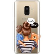 Прозрачный чехол Uprint Samsung A530 Galaxy A8 (2018) Super Mama and Son