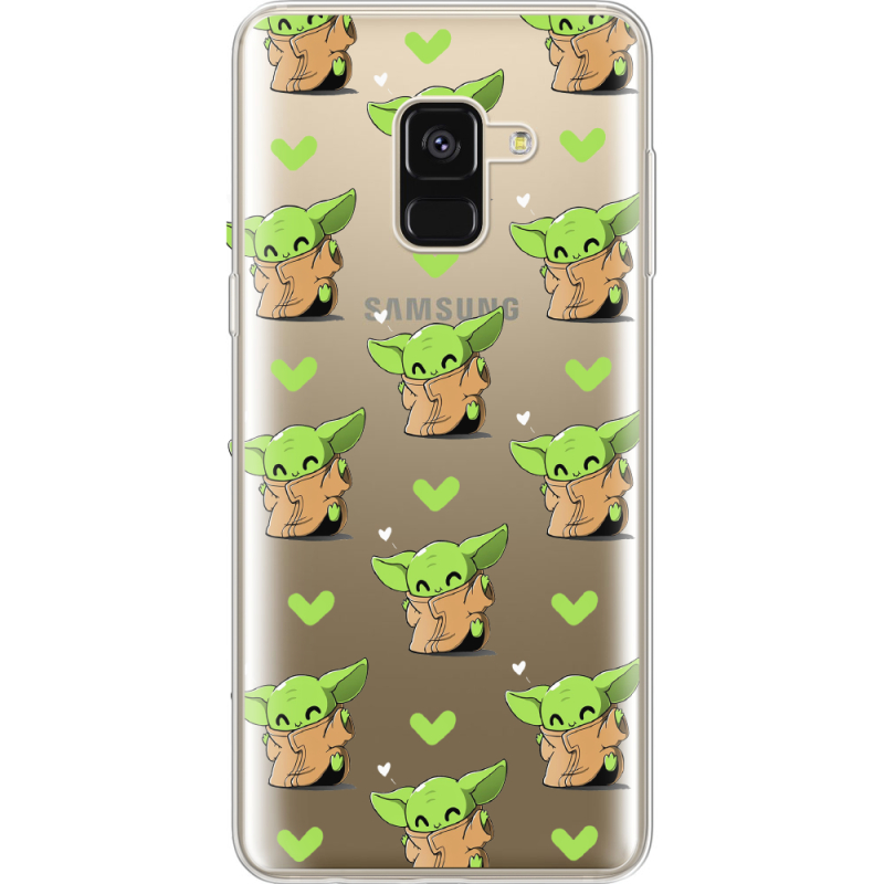 Прозрачный чехол Uprint Samsung A530 Galaxy A8 (2018) Pattern Baby Yoda