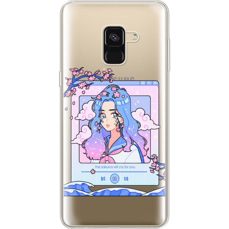 Прозрачный чехол Uprint Samsung A530 Galaxy A8 (2018) The Sakuras Will Cry For You