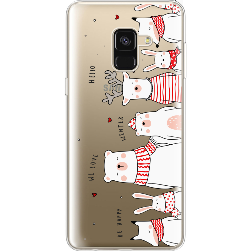 Прозрачный чехол Uprint Samsung A530 Galaxy A8 (2018) The Friendly Beasts