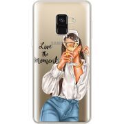 Прозрачный чехол Uprint Samsung A530 Galaxy A8 (2018) Live The Moment