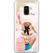 Прозрачный чехол Uprint Samsung A530 Galaxy A8 (2018) Travel Girl
