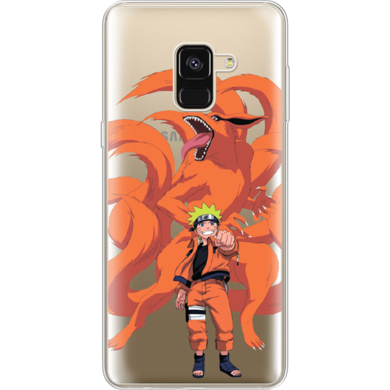 Прозрачный чехол Uprint Samsung A530 Galaxy A8 (2018) Naruto and Kurama