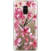 Прозрачный чехол Uprint Samsung A530 Galaxy A8 (2018) Pink Magnolia