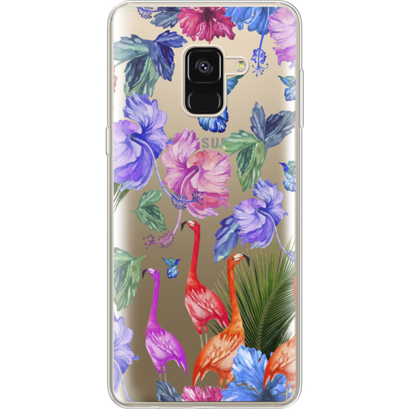 Прозрачный чехол Uprint Samsung A530 Galaxy A8 (2018) Flamingo