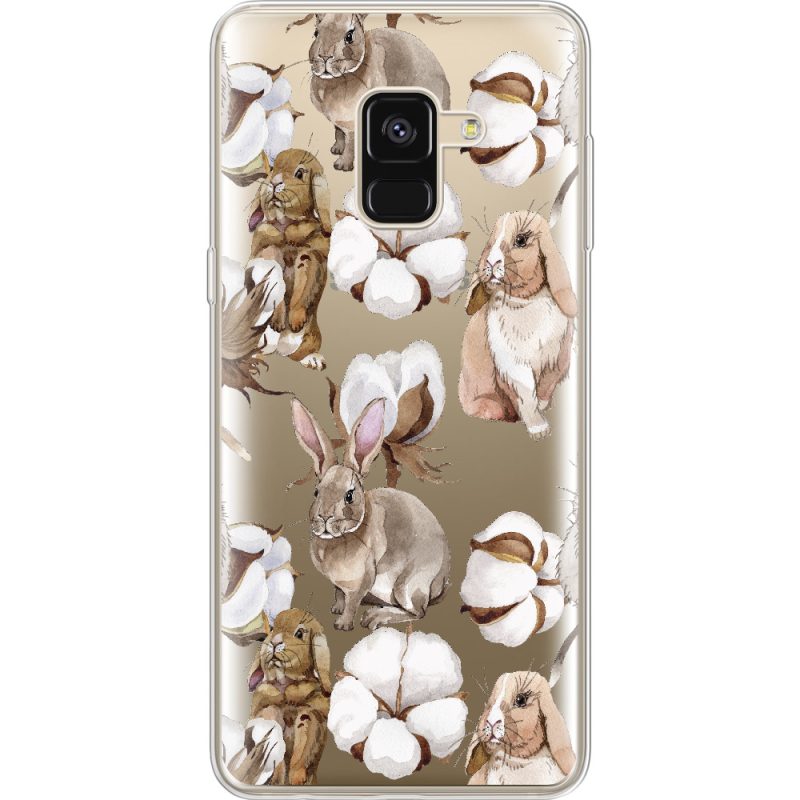 Прозрачный чехол Uprint Samsung A530 Galaxy A8 (2018) Cotton and Rabbits
