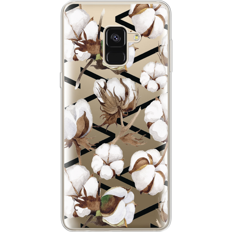 Прозрачный чехол Uprint Samsung A530 Galaxy A8 (2018) Cotton flowers