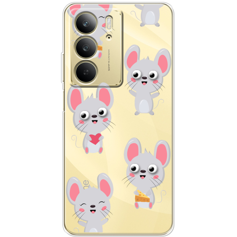 Прозорий чохол BoxFace Realme C75 с 3D-глазками Mouse
