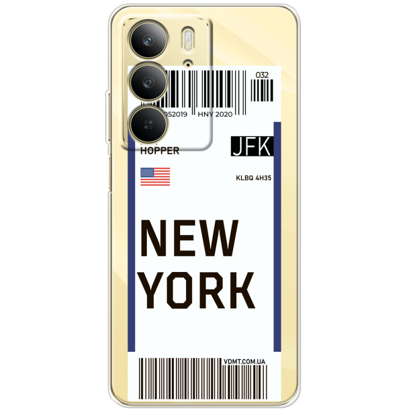Прозорий чохол BoxFace Realme C75 Ticket New York