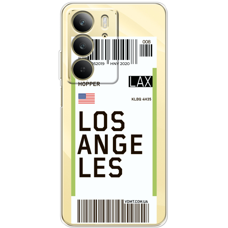 Прозорий чохол BoxFace Realme C75 Ticket Los Angeles
