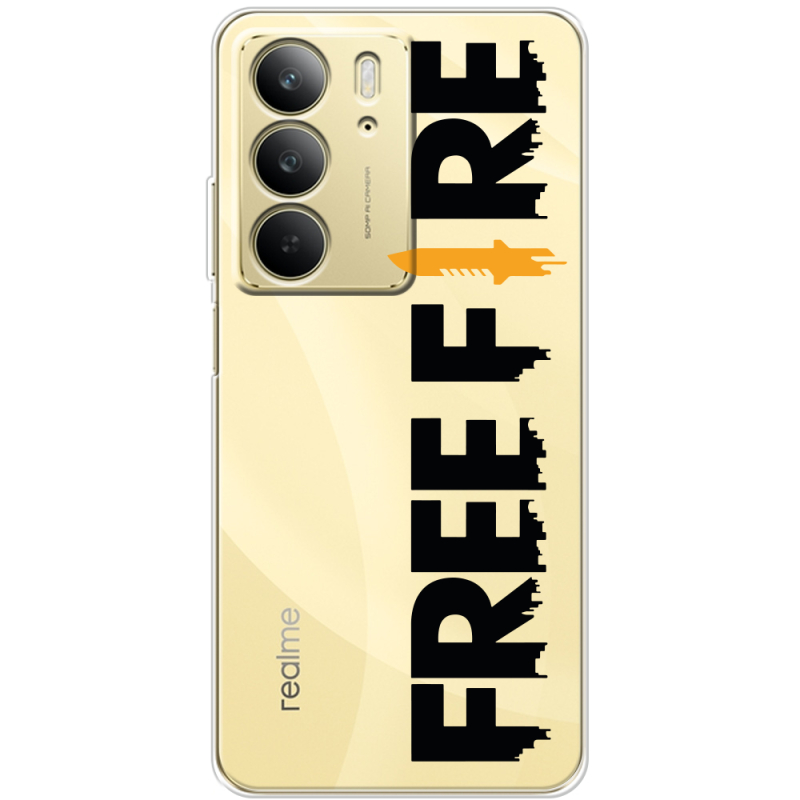 Прозорий чохол BoxFace Realme C75 Free Fire Black Logo