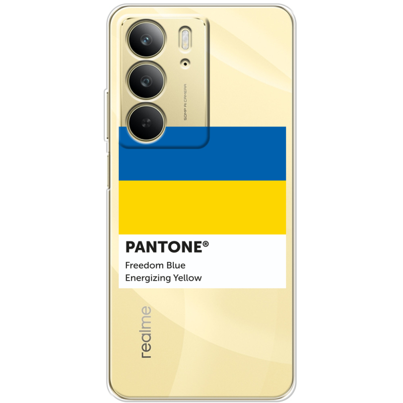 Прозорий чохол BoxFace Realme C75 Pantone вільний синій