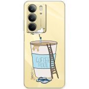 Прозорий чохол BoxFace Realme C75 Segull in Cofee Pool