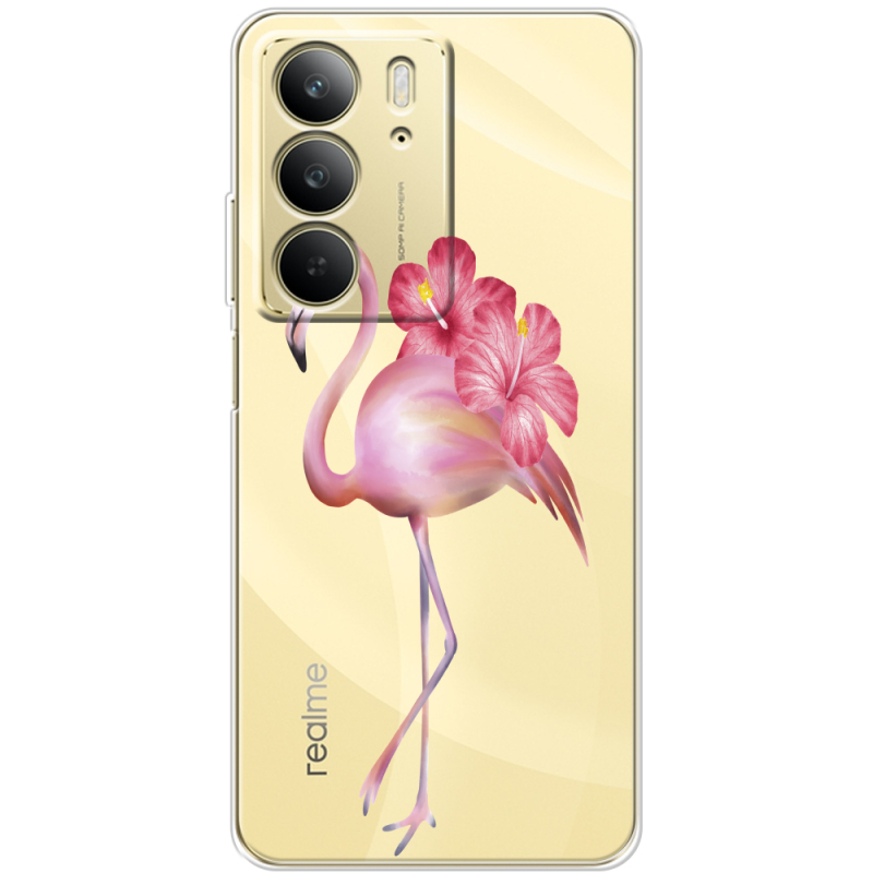 Прозорий чохол BoxFace Realme C75 Floral Flamingo