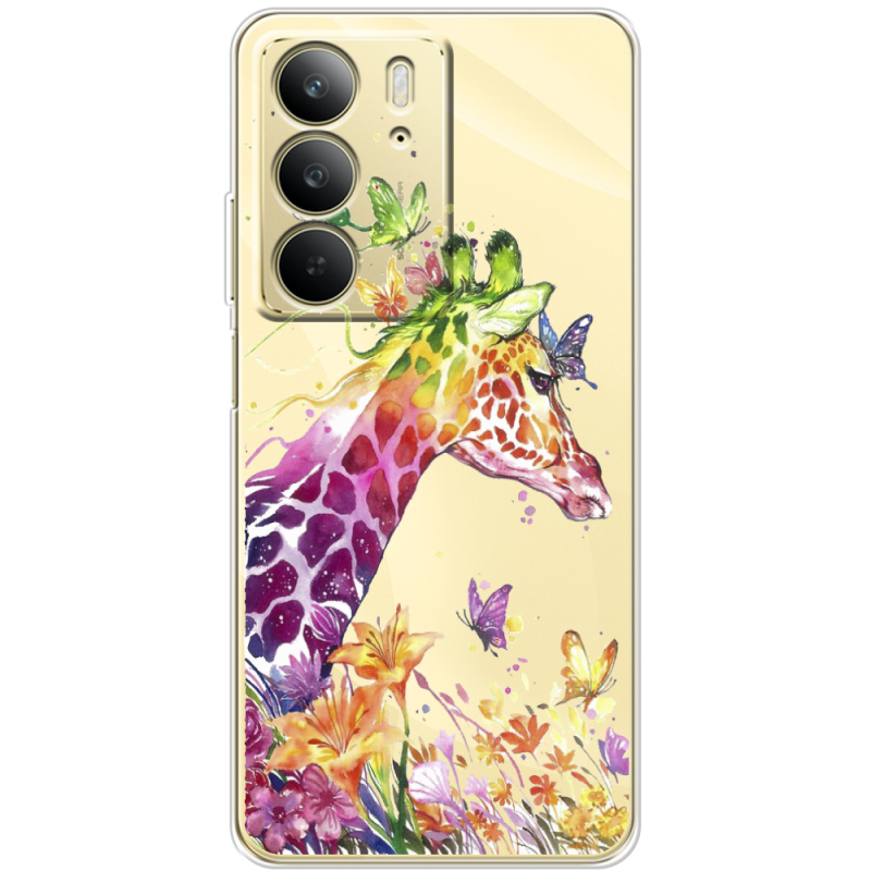 Прозорий чохол BoxFace Realme C75 Colorful Giraffe
