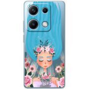 Прозорий чохол BoxFace Xiaomi Redmi Note 14S Blue Hair