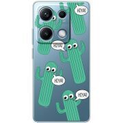 Прозорий чохол BoxFace Xiaomi Redmi Note 14S с 3D-глазками HIYA