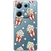 Прозорий чохол BoxFace Xiaomi Redmi Note 14S с 3D-глазками Popcorn