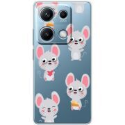 Прозорий чохол BoxFace Xiaomi Redmi Note 14S с 3D-глазками Mouse