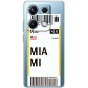 Прозорий чохол BoxFace Xiaomi Redmi Note 14S Ticket Miami