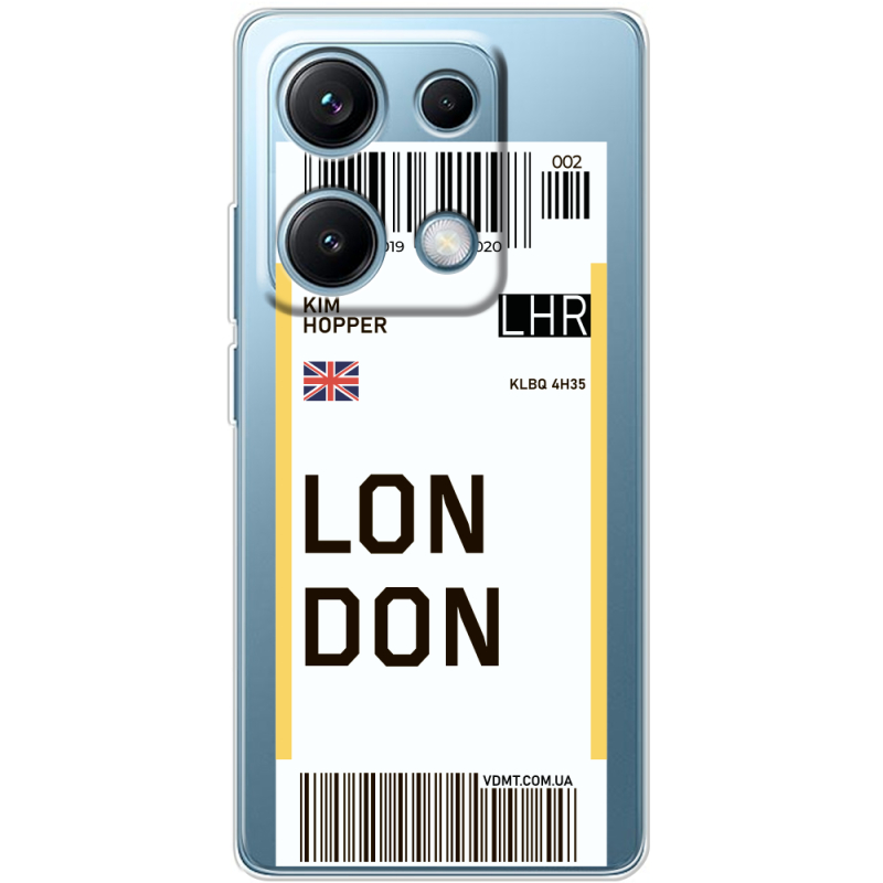 Прозорий чохол BoxFace Xiaomi Redmi Note 14S Ticket London