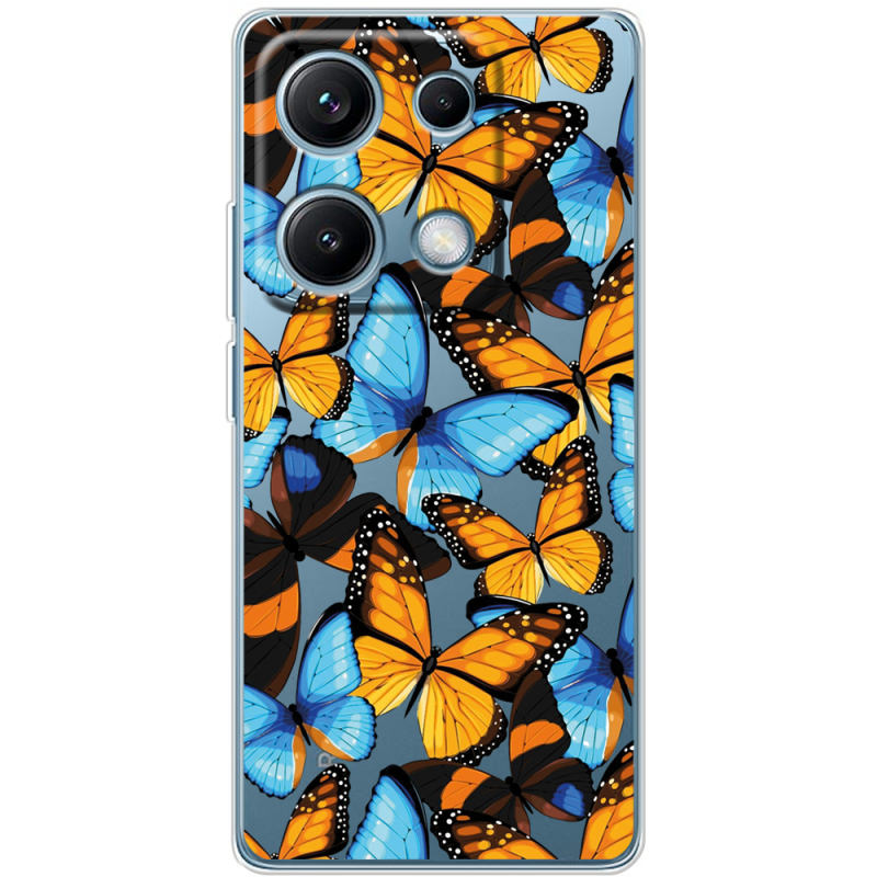 Прозорий чохол BoxFace Xiaomi Redmi Note 14S Butterfly Morpho