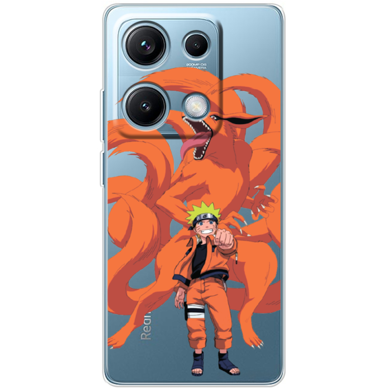 Прозорий чохол BoxFace Xiaomi Redmi Note 14S Naruto and Kurama