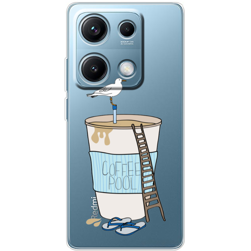 Прозорий чохол BoxFace Xiaomi Redmi Note 14S Segull in Cofee Pool