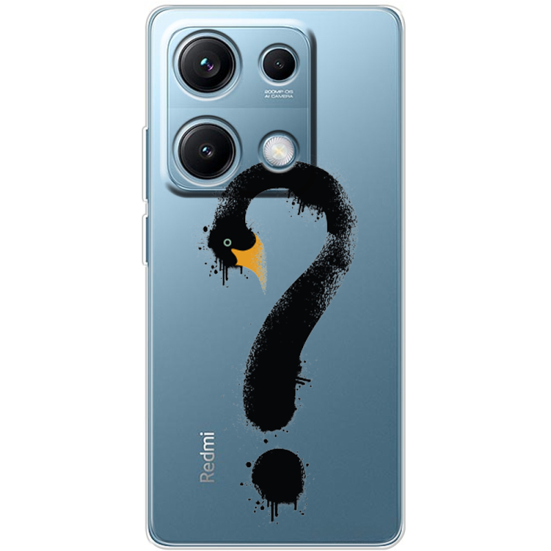 Прозорий чохол BoxFace Xiaomi Redmi Note 14S Swan question