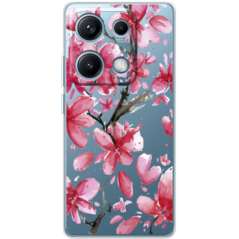 Прозорий чохол BoxFace Xiaomi Redmi Note 14S Pink Magnolia