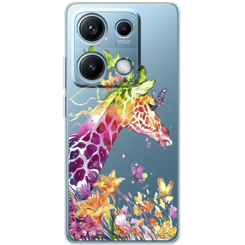 Прозорий чохол BoxFace Xiaomi Redmi Note 14S Colorful Giraffe