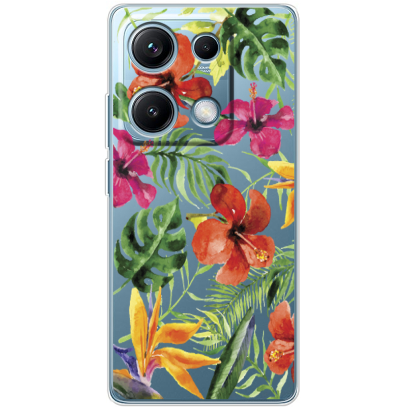 Прозорий чохол BoxFace Xiaomi Redmi Note 14S Tropical Flowers