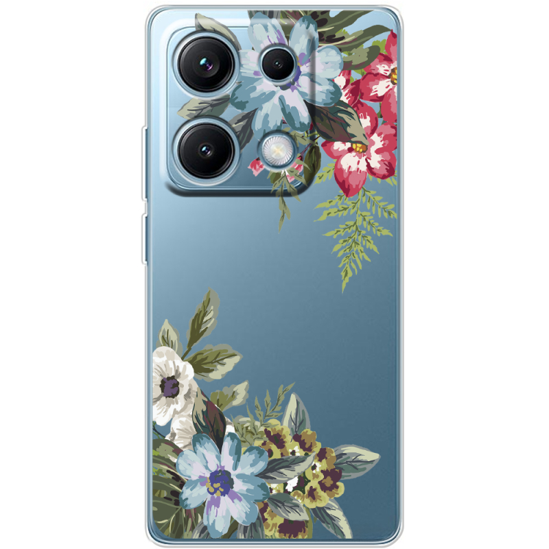 Прозорий чохол BoxFace Xiaomi Redmi Note 14S Floral