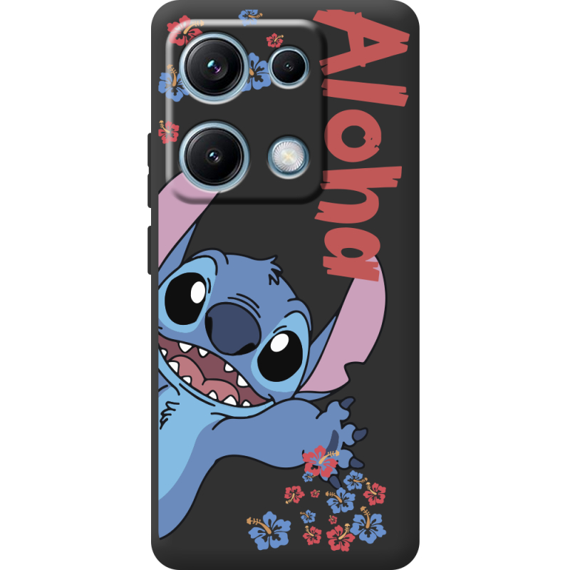 Чорний чохол BoxFace Xiaomi Redmi Note 14S Гавайський гість Stich