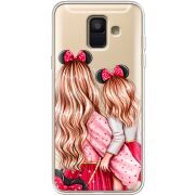 Прозрачный чехол Uprint Samsung A600 Galaxy A6 2018 Mouse Girls